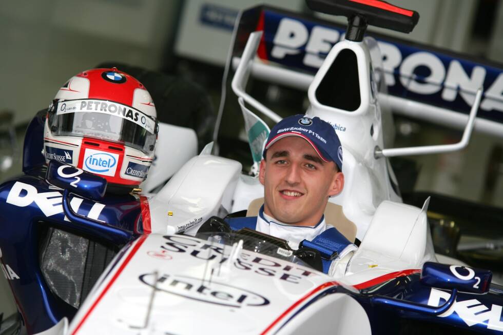 Foto zur News: Ausgerechnet ein Unfall verhilft ihm 2006 zu seinem Formel-1-Debüt. Jacques Villeneuve schmeißt das Auto beim Deutschland-Grand-Prix weg und klagt danach (angeblich) über Kopfschmerzen, sodass Kubica in Ungarn einspringt. Was da keiner weiß: Villeneuve wird nie wieder in die Formel 1 zurückkehren.