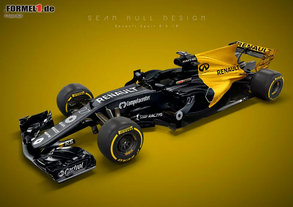 Auch für das Renault-Team hat Sean Bull eine eigene Lackierung entworfen. Scheinbar ist er mit dem bisherigen Design nicht ganz zufrieden. Stattdessen verlässt er sich auf ein deutlich voneinander abgetrenntes Zwei-Farben-Design in den traditionellen Farben gelb-schwarz. Foto zur News: Auch für das Renault-Team hat Sean Bull eine eigene Lackierung entworfen. Scheinbar ist er mit dem bisherigen Design nicht ganz zufrieden. Stattdessen verlässt er sich auf ein deutlich voneinander abgetrenntes Zwei-Farben-Design in den traditionellen Farben gelb-schwarz.