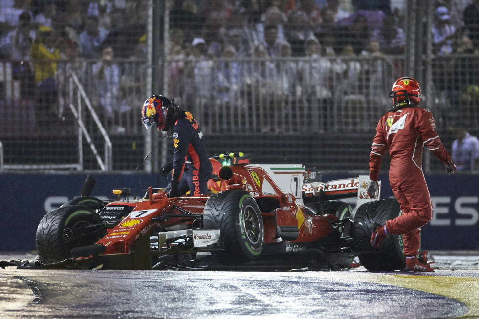 Foto zur News: Während sich Räikkönen, der am allerwenigsten für den Startcrash kann, mit Schuldzuweisungen zurückhält, kritisieren Verstappen und führende Experten hauptsächlich Vettel als Sündenbock. Die Rennleitung sieht das anders: Verkettung unglücklicher Umstände, Rennunfall, &quot;no further action&quot;.