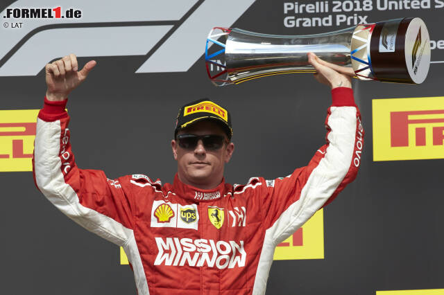 Foto zur News: 12. Kimi Räikkönen - Letzter Sieg: Großer Preis der USA 2018 für Ferrari