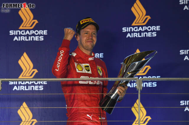 Foto zur News: 12. Sebastian Vettel - Letzter Sieg: Großer Preis von Singapur 2019 für Ferrari