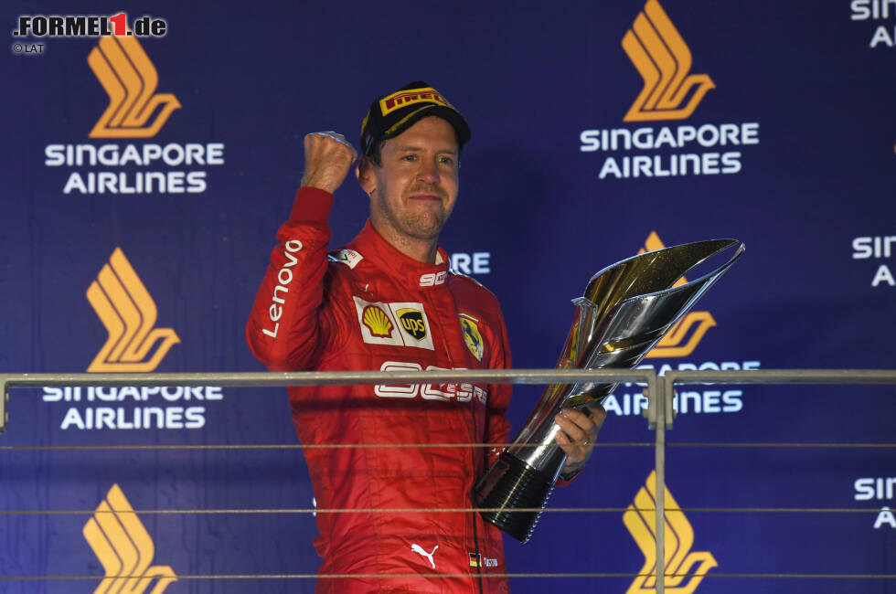 Foto zur News: 11. Sebastian Vettel - Letzter Sieg: Großer Preis von Singapur 2019 für Ferrari