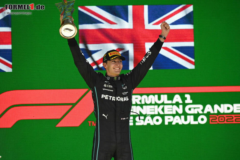 2. George Russell - Letzter Sieg: Großer Preis von Sao Paulo 2022 für Mercedes 2. George Russell - Letzter Sieg: Großer Preis von Sao Paulo 2022 für Mercedes