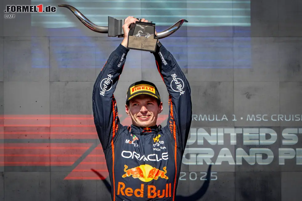 2. Max Verstappen - Letzter Sieg: Großer Preis der USA 2025 für Red Bull Foto zur News: 2. Max Verstappen - Letzter Sieg: Großer Preis der USA 2025 für Red Bull