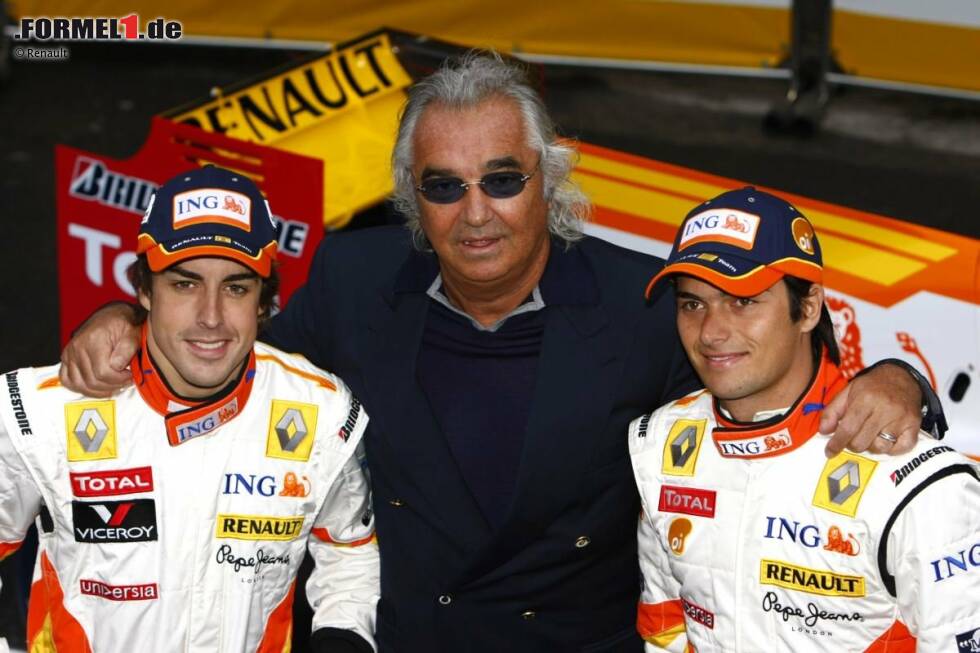 Foto zur News: Flavio Briatore (Renault): Mit &quot;Schumi&quot; hatte Briatore 1994 und 1995 für Benetton zwei WM-Titel gewonnen, mit Fernando Alonso 2005 und 2006 zwei weitere Meisterschaften für Renault. Doch dann kam Singapur 2008 ...