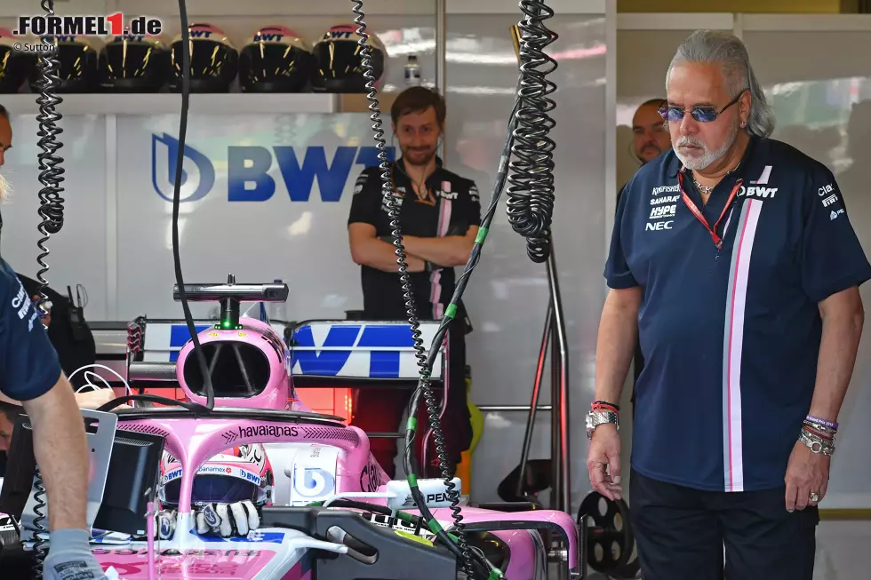 Foto zur News: 06. Force India (59 Millionen Euro): McLaren und Williams haben zusammen nur etwa die Hälfte der Punkte von Force India erzielt, und doch verdienen beide mehr als das Team von Vijay Mallya. Wäre die Einnahmenverteilung nicht so ungerecht, wäre Force India heute nicht insolvent.