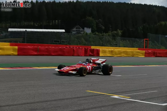 Foto zur News: Jacky Ickx im Ferrari 312B von 1970/1971 beim Showrun in Spa-Francorchamps