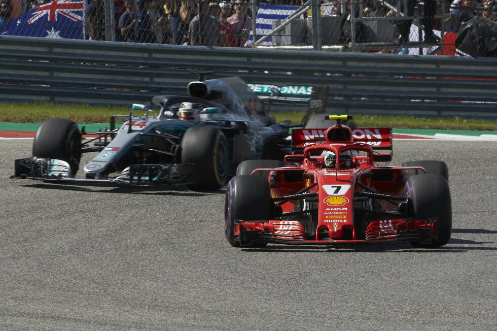 Foto zur News: Kimi Räikkönen (1): Ja, im Qualifying wurde er (hauchdünn) von Vettel geschlagen. Und ja, der Speed im Rennen war nicht dominant. Aber ausreichend, um zu gewinnen. Und am Start hat er seinen Reifenvorteil eiskalt genutzt. Solche Rennen haben wir vom &quot;Iceman&quot; schon länger nicht gesehen. Gern mehr davon!