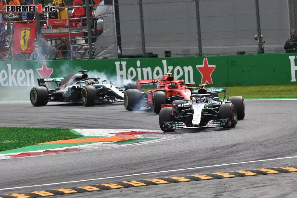 Valtteri Bottas (4): Eigentlich lobenswert, wie er Hamilton als "Wing-Man" zum Sieg gebremst hat. Cool auch, wie er sich von Verstappen im Finish nicht provozieren hat lassen. Aber wäre Red Bull nicht so schwach gewesen, hätte er sich den riesigen Speed-Unterschied zum Hamilton im Qualifying nicht leisten können. Foto zur News: Valtteri Bottas (4): Eigentlich lobenswert, wie er Hamilton als "Wing-Man" zum Sieg gebremst hat. Cool auch, wie er sich von Verstappen im Finish nicht provozieren hat lassen. Aber wäre Red Bull nicht so schwach gewesen, hätte er sich den riesigen Speed-Unterschied zum Hamilton im Qualifying nicht leisten können.