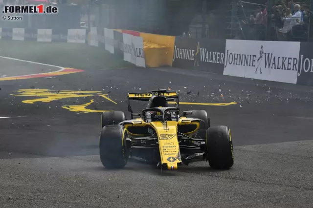 Foto zur News: Nico Hülkenberg (6): Das, was er sich da am Start geleistet hat, wird in der Branche landläufig als "Rookie-Mistake" bezeichnet. Passiert einem Nico Hülkenberg normalerweise nicht, in Spa aber schon. Aufgrund der Grid-Strafe war es von Anfang an ein vermurkstes Wochenende.