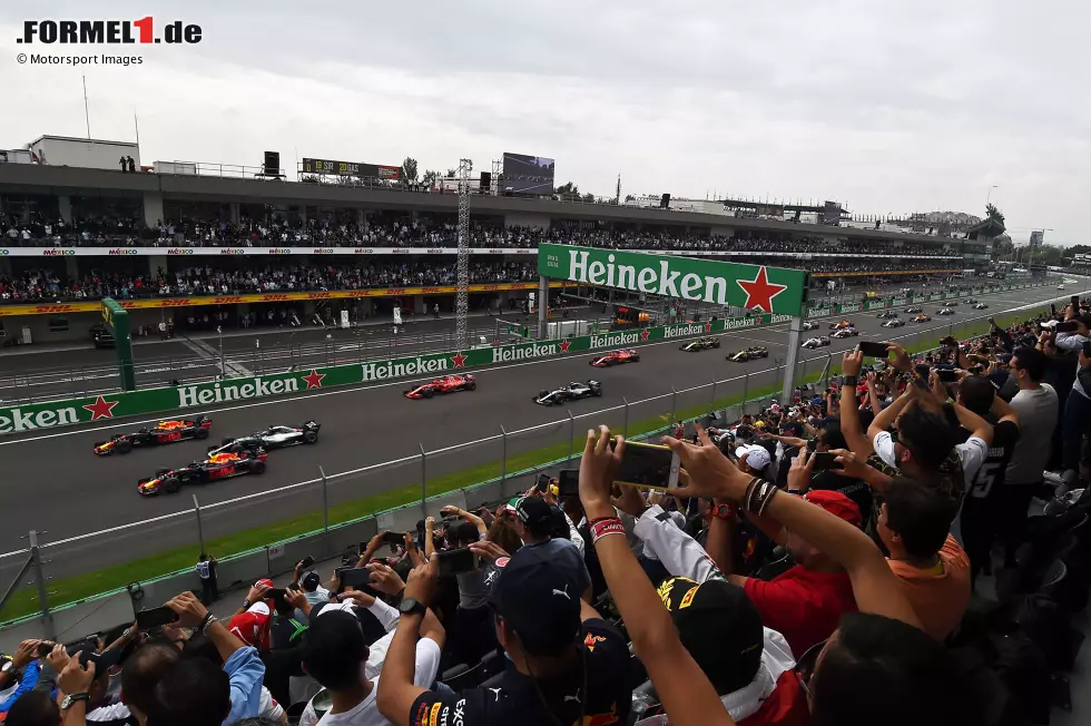 Letztmals beide Autos in Reihe 1: Mexiko 2018 mit Daniel Ricciardo und Max Verstappen Foto zur News: Letztmals beide Autos in Reihe 1: Mexiko 2018 mit Daniel Ricciardo und Max Verstappen