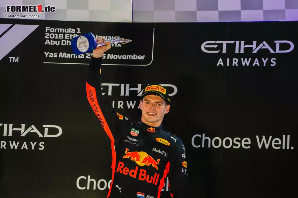 Foto zur News: Letzter Podestplatz: Abu Dhabi 2018 (P3 mit Max Verstappen)