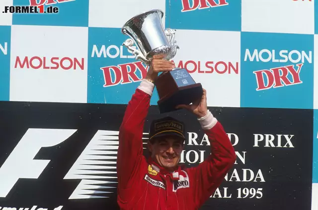 Platz 9: Jean Alesi (91 Rennen) - Auch hier gelingt der erste Sieg mit Ferrari. Alesi steht für Tyrrell und die Scuderia ab 1989 satte 15-mal auf dem Podest - aber nie ganz oben. Der erste Sieg gelingt ihm erst 1995 in Kanada, als das Glück zur Abwechslung einmal auf seiner Seite ist. Vom Durchbruch kann man allerdings nicht sprechen ... Foto zur News: Platz 9: Jean Alesi (91 Rennen) - Auch hier gelingt der erste Sieg mit Ferrari. Alesi steht für Tyrrell und die Scuderia ab 1989 satte 15-mal auf dem Podest - aber nie ganz oben. Der erste Sieg gelingt ihm erst 1995 in Kanada, als das Glück zur Abwechslung einmal auf seiner Seite ist. Vom Durchbruch kann man allerdings nicht sprechen ...