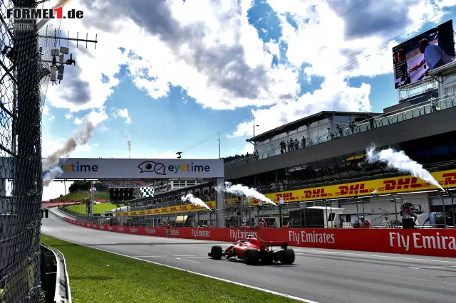 Österreich: Vettel wird drei Plätze zurückversetzt, weil er Sainz im Qualifying behindert hat, profitiert im Rennen aber von einem Mercedes-Taktikfehler und einem Ausfall Hamiltons. Verstappen, vor dem Vettel ohne die Strafe gestartet wäre, gewinnt. Der Sieg wäre drin gewesen. Realer Punktestand: 146:145. Fehlerbereinigt: 188:124. Foto zur News: Österreich: Vettel wird drei Plätze zurückversetzt, weil er Sainz im Qualifying behindert hat, profitiert im Rennen aber von einem Mercedes-Taktikfehler und einem Ausfall Hamiltons. Verstappen, vor dem Vettel ohne die Strafe gestartet wäre, gewinnt. Der Sieg wäre drin gewesen. Realer Punktestand: 146:145. Fehlerbereinigt: 188:124.