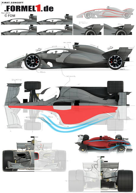 Foto zur News: Die Formel-1-Konzepte für die Saison 2021 versprechen eine aggressivere Optik