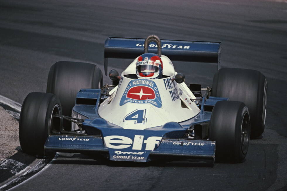 Foto zur News: 5. Patrick Depailler (Tyrrell) Südafrika 1978: Weil sein Auto beim Schalten anfing zu Rauchen und sein Sprit knapp wurde, gelang es Depailler nicht, Ronnie Peterson in der letzten Runde hinter sich zu halten. Peterson kam vorbei, als nur noch eine Handvoll Kurven vor ihm lagen.
