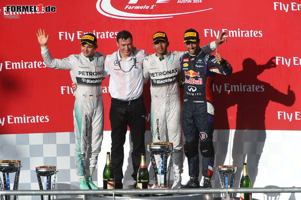 Mercedes (Lewis Hamilton/Nico Rosberg): 4 - Japan 2014, Russland 2014, USA 2014, Brasilien 2014 Mercedes (Lewis Hamilton/Nico Rosberg): 4 - Japan 2014, Russland 2014, USA 2014, Brasilien 2014