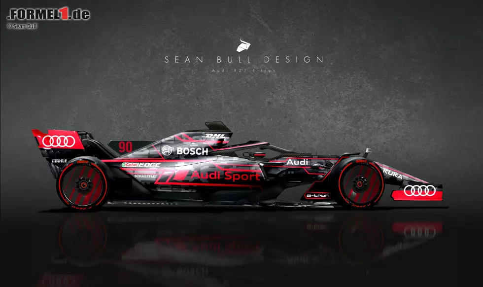 ... Audi in einem spektakulären schwarz-roten Design. Man bemerke die Liebe zum Detail an der grafischen Gestaltung der Felgen. Foto zur News: ... Audi in einem spektakulären schwarz-roten Design. Man bemerke die Liebe zum Detail an der grafischen Gestaltung der Felgen.