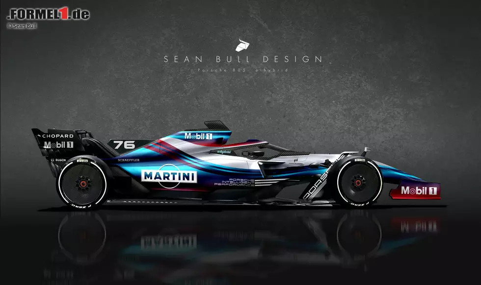 Foto zur News: Und Porsche? Überwiegend weiße Renderings wie beim Le-Mans-Einsatz gibt&#039;s im Internet wie Sand am Meer. Sean Bull macht nun einen mutigeren Vorschlag. Mit Martini als passendem Titelsponsor.