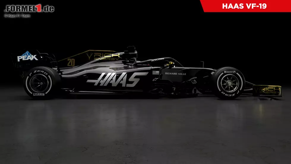 Foto zur News: Haas hat als erstes Formel-1-Team 2019 die Lackierung seines neuen Boliden gezeigt. Klick dich durch, was es bei den Präsentationen 2019 bislang zu sehen gab!