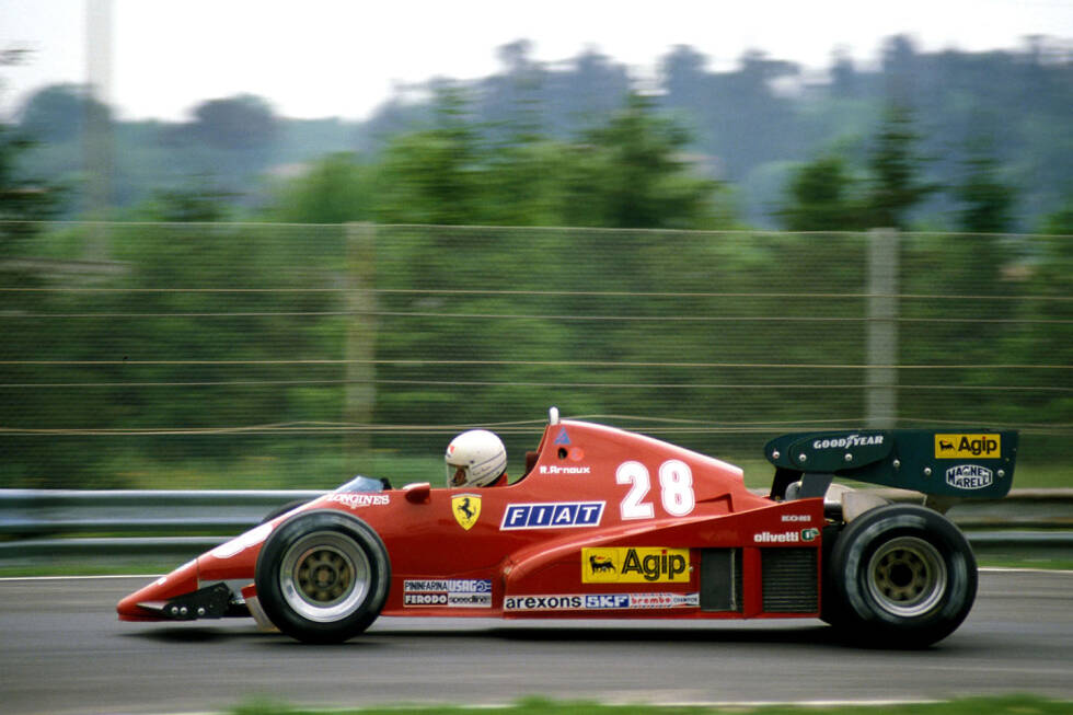 Foto zur News: 1983: Ferrari 126C2B; Fahrer: René Arnoux, Patrick Tambay