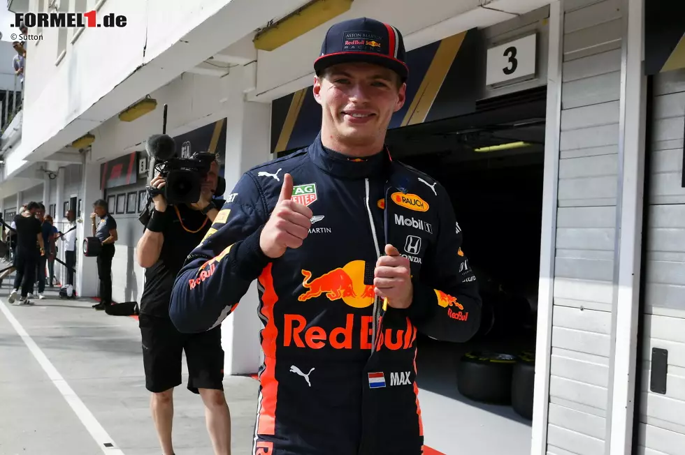 #4: Max Verstappen - 21 Jahre, 10 Monate, 5 Tage (Ungarn 2019) - Platzierung im Rennen: P2 Foto zur News: #4: Max Verstappen - 21 Jahre, 10 Monate, 5 Tage (Ungarn 2019) - Platzierung im Rennen: P2