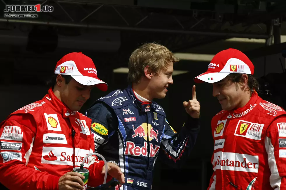 2. Deutschland 2010, Sebastian Vettel vor Fernando Alonso - 0,002 Sekunden: Beim Heimspiel in Hockenheim kann Vettel seinen WM-Rivalen Alonso hauchdünn besiegen. Das Rennen gewinnt jedoch der Spanier - allerdings umstritten. "Fernando is faster than you", hört Felipe Massa am Funk. Stallorder ist damals verboten. Foto zur News: 2. Deutschland 2010, Sebastian Vettel vor Fernando Alonso - 0,002 Sekunden: Beim Heimspiel in Hockenheim kann Vettel seinen WM-Rivalen Alonso hauchdünn besiegen. Das Rennen gewinnt jedoch der Spanier - allerdings umstritten. "Fernando is faster than you", hört Felipe Massa am Funk. Stallorder ist damals verboten.