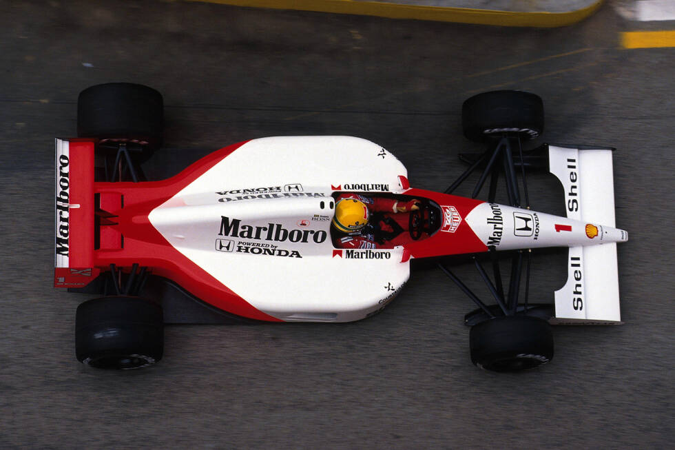Foto zur News: 1991: McLaren-Honda MP4/6; Fahrer: Ayrton Senna, Gerhard Berger