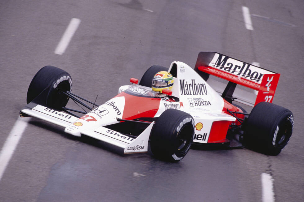 Foto zur News: 1990: McLaren-Honda MP4/5B; Fahrer: Ayrton Senna, Gerhard Berger