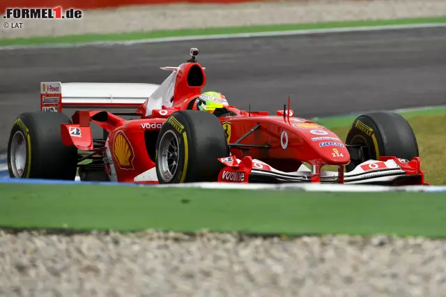 Foto zur News: Der Ferrari F2004 von Michael Schumacher aus der Saison 2004, pilotiert im Rahmenprogramm des Deutschland-Grand-Prix 2019 von Mick Schumacher.