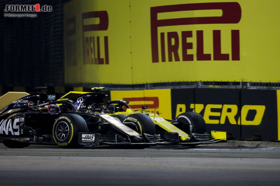 Romain Grosjean (5): Obwohl der Plan bereits ad acta gelegt war, fuhr Grosjean wieder mit der Melbourne-Spec. Damit machte er gegen Magnussen keinen Stich. Und er leistete sich zumindest einen vermeidbaren Fehler, als er Russell in einer Rechtskurve so unglücklich anschubste, dass dieser in der Mauer landete. Romain Grosjean (5): Obwohl der Plan bereits ad acta gelegt war, fuhr Grosjean wieder mit der Melbourne-Spec. Damit machte er gegen Magnussen keinen Stich. Und er leistete sich zumindest einen vermeidbaren Fehler, als er Russell in einer Rechtskurve so unglücklich anschubste, dass dieser in der Mauer landete.
