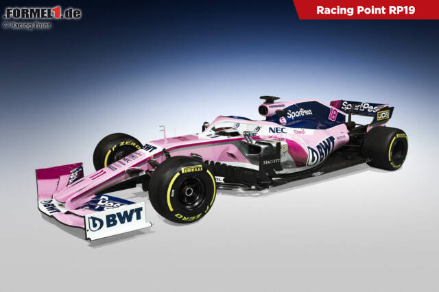Foto zur News: Der neue Racing-Point-Bolide bleibt im bekannten rosafarbenen Design. Klick dich durch die besten Bilder:
