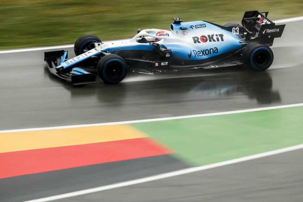 Foto zur News: George Russell (3): Eigentlich der schnellere der beiden Williams-Piloten. Der Brite hätte den überraschenden Punkt holen müssen, doch ein Fehler in Kurve 2 brachte Teamkollege Kubica vorbei. Läuft alles halbwegs normal, hat er das Teamduell 2019 damit schon verloren.
