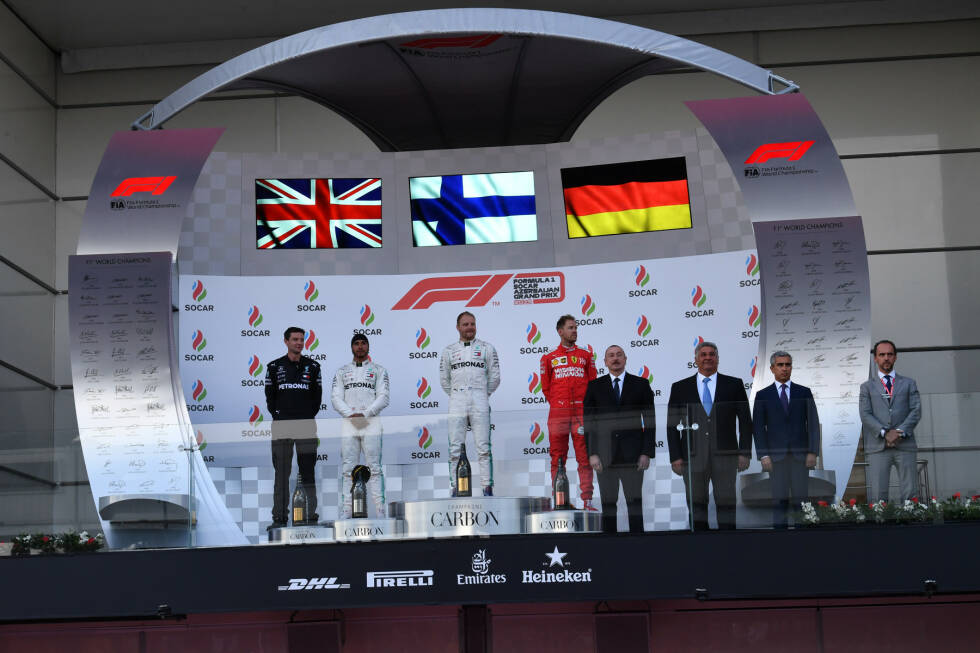 Foto zur News: Erstmals seit 2008 kein deutscher Sieger - Seit 2009 gab es dank Sebastian Vettel und Nico Rosberg immer mindestens einen deutschen Grand-Prix-Sieger in den ersten vier Rennen einer Saison. Diese Serie ist nun nach zehn Jahren gerissen. Die ersten vier Siege 2019 haben Lewis Hamilton und Valtteri Bottas unter sich aufgeteilt.