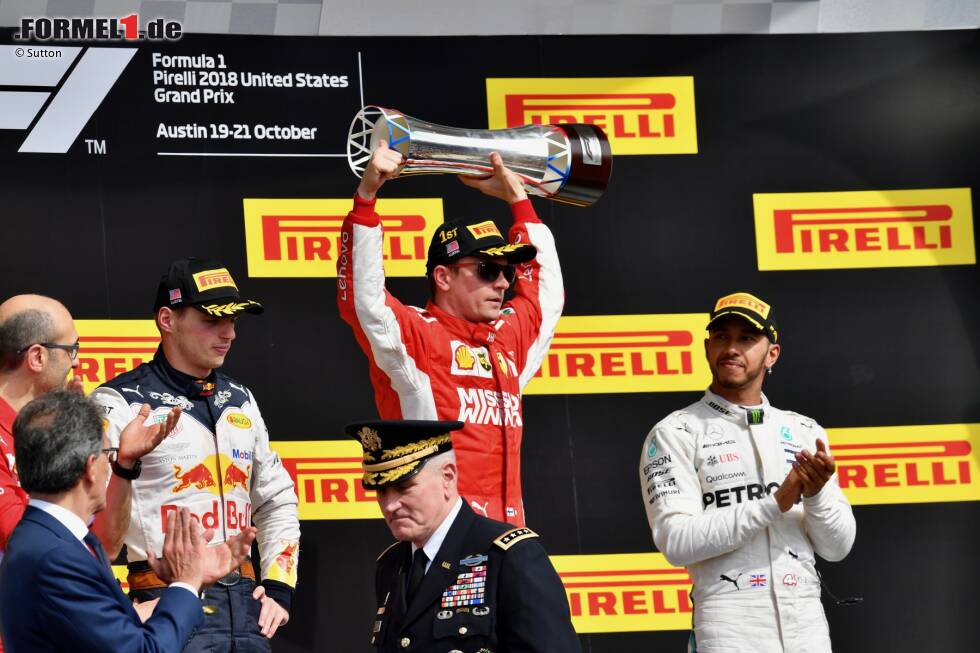 Foto zur News: Kleine Zusatzinfo: Den bis heute letzten Ferrari-Sieg holte Kimi Räikkönen im Oktober 2018 in Austin. Das ist mittlerweile auch schon mehr als ein halbes Jahr her ...