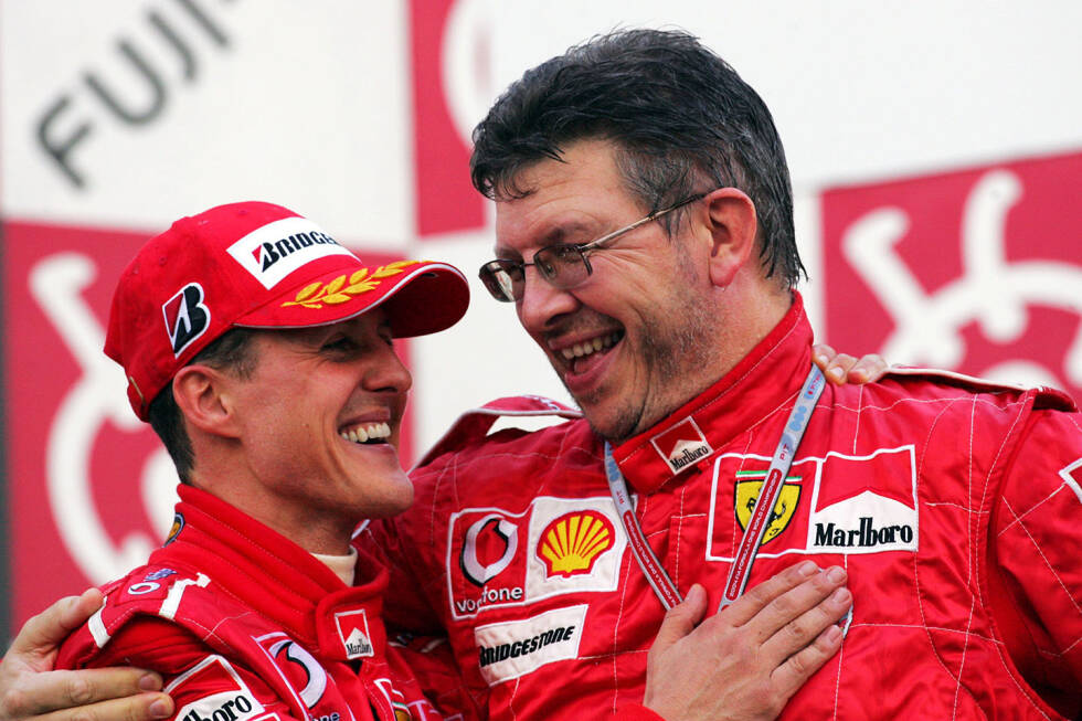 Foto zur News: Siege mit einem Team (72): 72 seiner 91 Siege holte Schumacher mit Ferrari. Doch auch hier macht das Duo Hamilton/Mercedes Druck. Bei 60 stehen der Brite und die Silberpfeile aktuell. Auch hier sieht es danach aus, dass die Schumi/Ferrari-Marke schon 2020 geknackt werden dürfte.