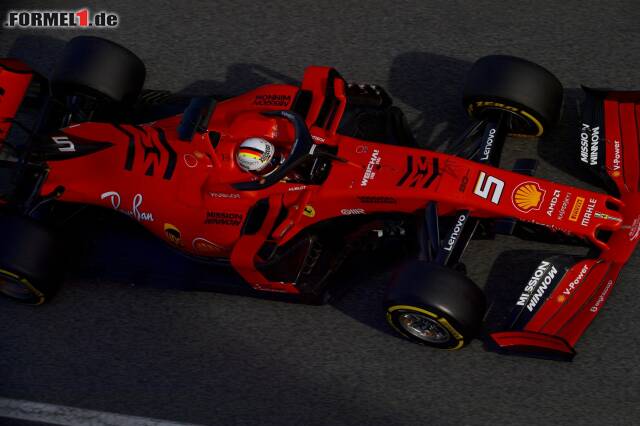 Foto zur News: Sebastian Vettel hatte am sechsten Tag der Formel-1-Wintertests 2019 seinen ersten Unfall im Ferrari SF90 ...