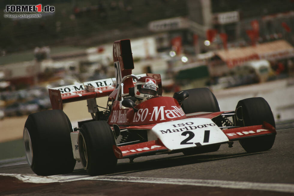 Ebenfalls 1974 setzt das Williams-Team den FW02 ein. Hier beim Grand Prix in Jarama mit dem Dänen Tom Belso am Steuer. Ebenfalls 1974 setzt das Williams-Team den FW02 ein. Hier beim Grand Prix in Jarama mit dem Dänen Tom Belso am Steuer.