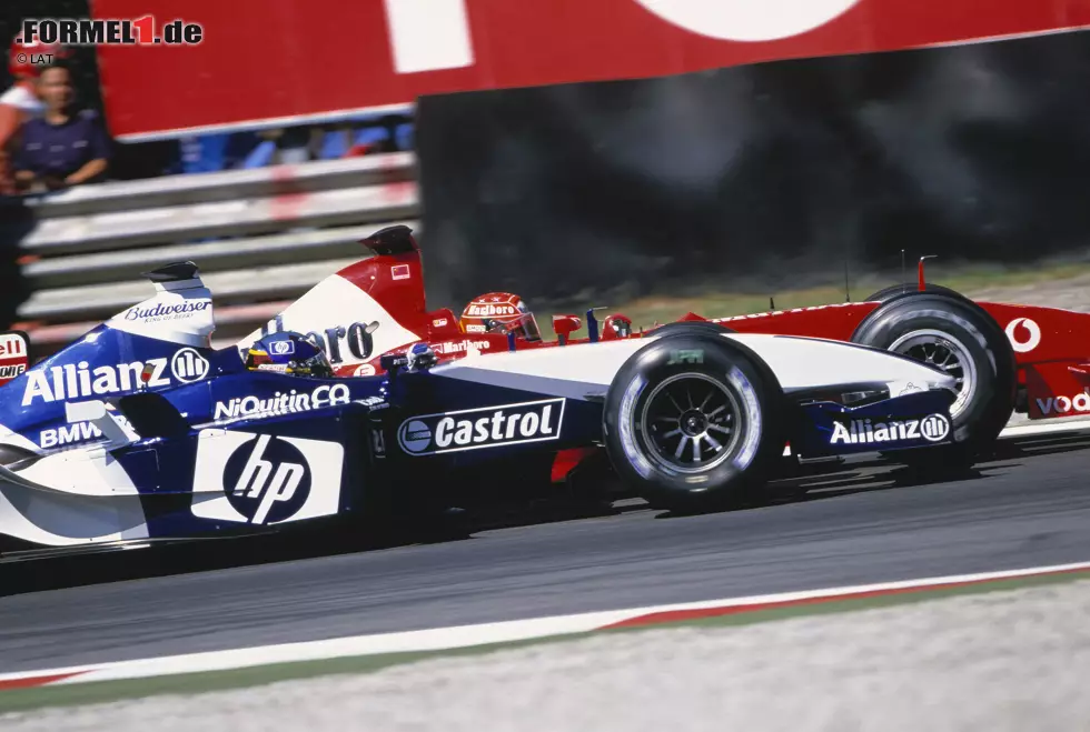 ... sein Teamkollege Juan Pablo Montoya nimmt es 2003 mit Bruder Michael auf. Der FW25 gilt als eines der besten Autos im Feld. Für den Titel reicht's letztendlich nicht ganz. Foto zur News: ... sein Teamkollege Juan Pablo Montoya nimmt es 2003 mit Bruder Michael auf. Der FW25 gilt als eines der besten Autos im Feld. Für den Titel reicht's letztendlich nicht ganz.