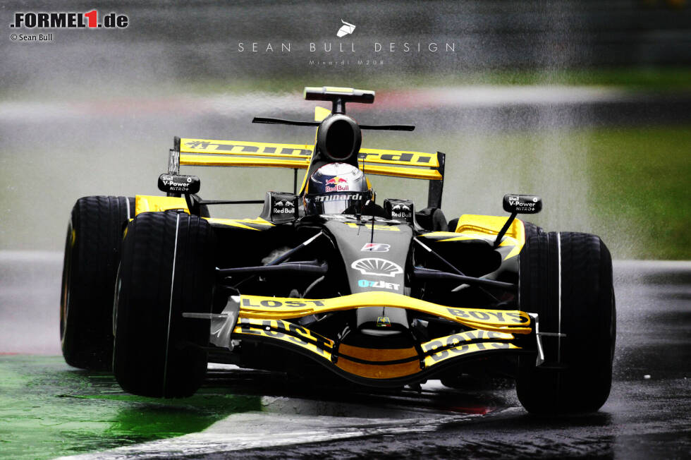 Foto zur News: Aber die Formel 1 hat immer auch von den kleinen Teams gelebt. Minardi war zum Beispiel so eins. 2005 war die letzte Saison des Rennstalls aus Faenza, ehe Paul Stoddart an Red Bull verkauft hat. Sebastian Vettel in einem schwarz-gelben Minardi Sieger beim Grand Prix von Italien 2008 in Monza? Wir werden es nie erfahren.