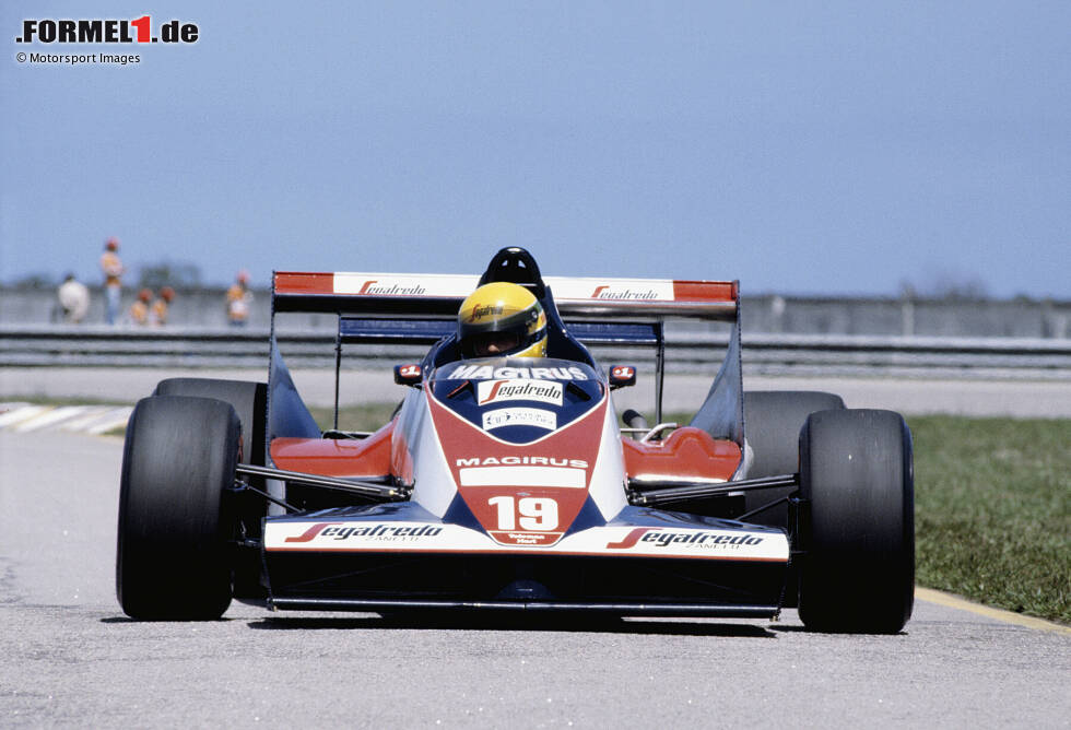 Foto zur News: Der berühmteste Neuling 1984 ist Senna. Er hat Angebote von Topteams ausgeschlagen und sich für Toleman entschieden, scheidet aber in seinem ersten Rennen aus.