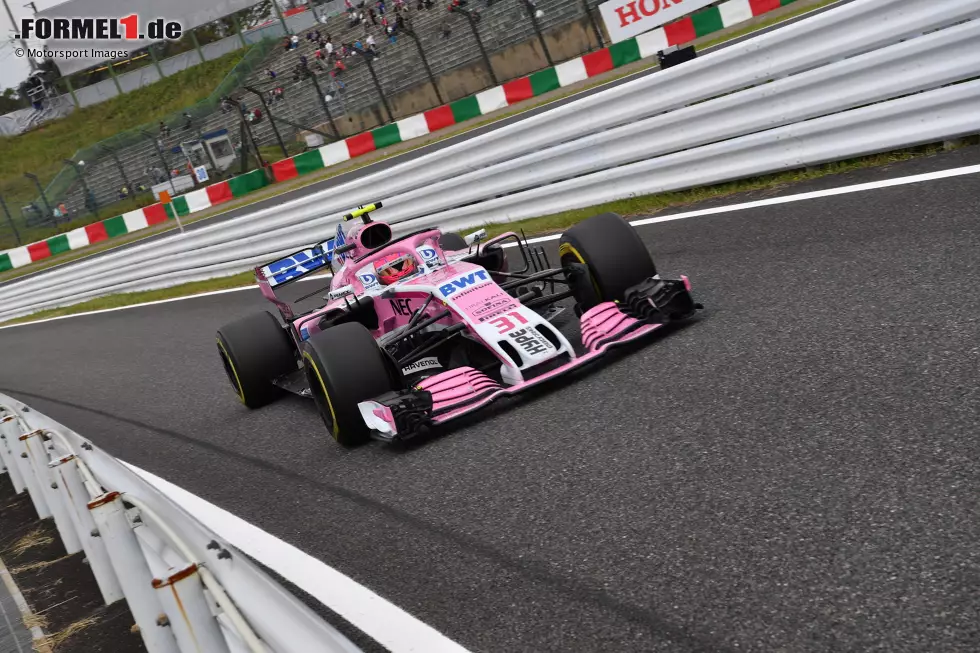 Nach P9 in Suzuka aber reißt sein Erfolgsfaden: Ocon holt 2018 kein Top-10-Ergebnis mehr. Foto zur News: Nach P9 in Suzuka aber reißt sein Erfolgsfaden: Ocon holt 2018 kein Top-10-Ergebnis mehr.
