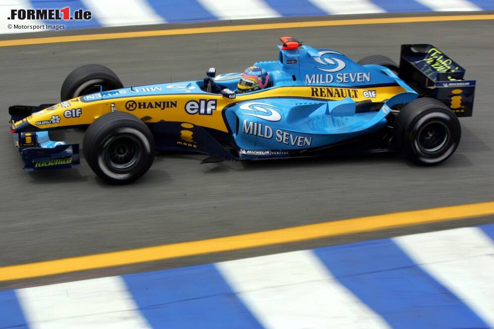 Foto zur News: Flop: Jacques Villeneuve. Kam anstelle von Jarno Trulli für die letzten drei Rennen 2004 ins Team, aber nur zwei Mal überhaupt in die Top 10, ohne Punkte. Fernando Alonso im anderen Renault wird Vierter, Fünfter, Vierter.