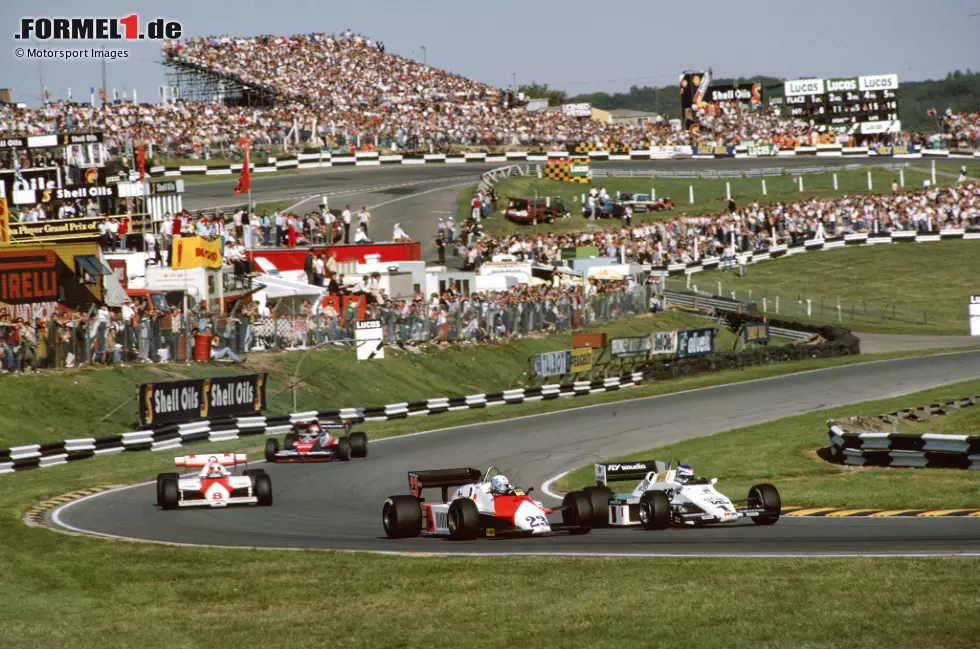 Foto zur News: ... ehrenhalber heißen in der Formel-1-Geschichte bis 1977 diverse Rennen &quot;Europa-Grand-Prix&quot;. Seit den 1980er-Jahren nutzt man diese Bezeichnung als &quot;Platzhalter&quot; für zusätzliche Grands Prix in einem Land, wie zum Beispiel 1983 für ein zweites britisches Rennen in Brands Hatch oder ...