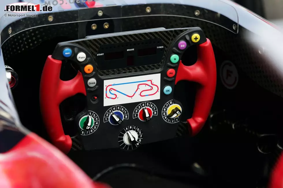 Der Übersichtlichkeit halber färben die Teams die Knöpfe unterschiedlich ein, damit sich der Fahrer auf der Strecke leichter tut. Alles muss gut einstudiert sein, damit die Handgriffe ganz natürlich erfolgen können, wie hier beim Toro Rosso STR01 von 2006. Foto zur News: Der Übersichtlichkeit halber färben die Teams die Knöpfe unterschiedlich ein, damit sich der Fahrer auf der Strecke leichter tut. Alles muss gut einstudiert sein, damit die Handgriffe ganz natürlich erfolgen können, wie hier beim Toro Rosso STR01 von 2006.