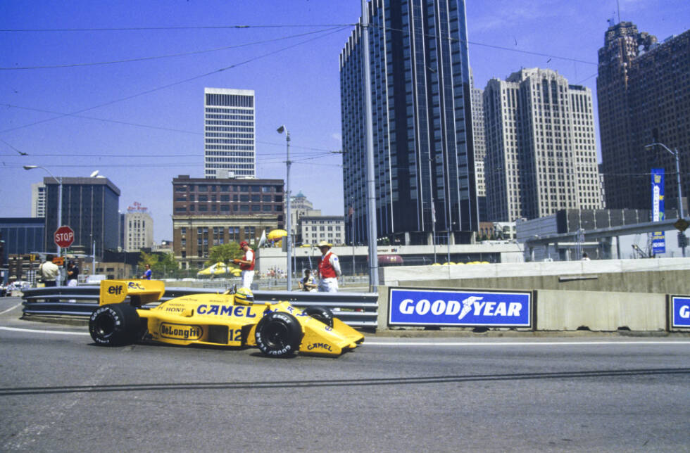 Foto zur News: 19. Lotus - Letzter Sieg: Großer Preis der USA 1987 mit Ayrton Senna