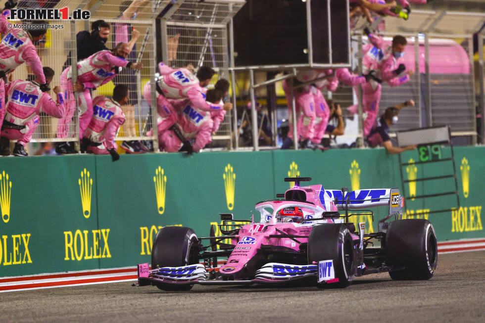 6. Racing Point - Letzter Sieg: Großer Preis von Sachir 2020 mit Sergio Perez 6. Racing Point - Letzter Sieg: Großer Preis von Sachir 2020 mit Sergio Perez