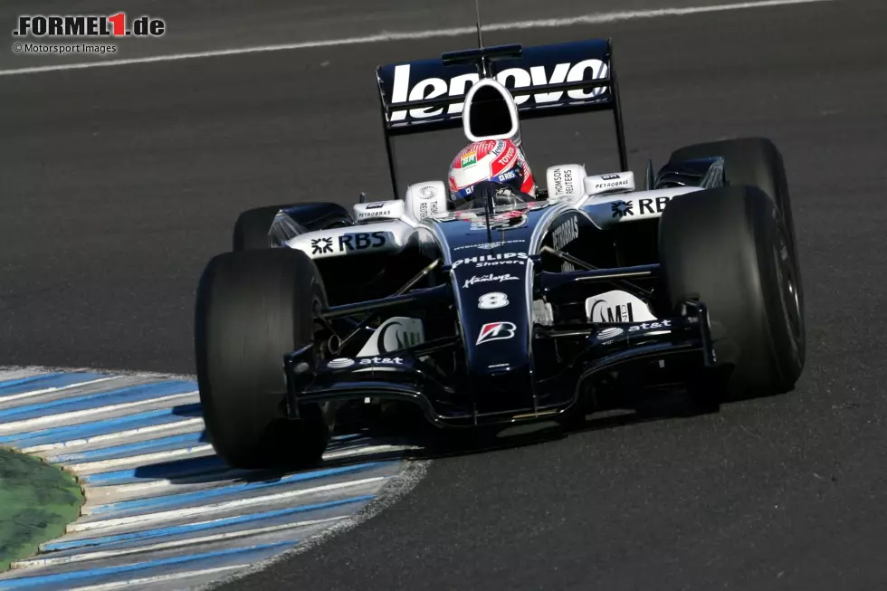 2008: In diesem Williams FW30 sitzt Kazuki Nakajima bei Testfahrten, um Erfahrung mit dem 2009er-Heckflügel zu sammeln. Genau umgekehrt macht es Honda ... Foto zur News: 2008: In diesem Williams FW30 sitzt Kazuki Nakajima bei Testfahrten, um Erfahrung mit dem 2009er-Heckflügel zu sammeln. Genau umgekehrt macht es Honda ...