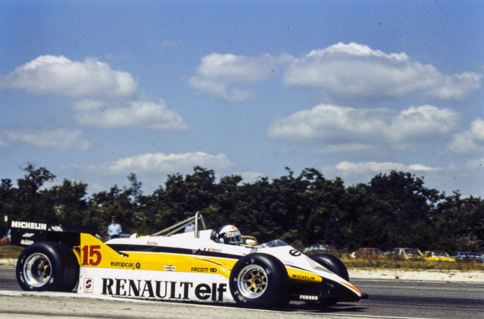 Foto zur News: 1:01.380 Minuten: Alain Prost (Renault), Dijon 1982