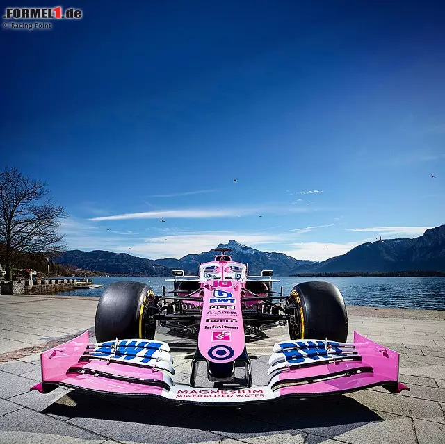 Foto zur News: Hier steht der Racing-Point-Rennwagen von Sergio Perez und Lance Stroll im neuen Design für die Formel-1-Saison 2020! Weitere Bilder in unserer Fotostrecke!